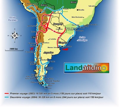 Carte 1er et 2ème voyages